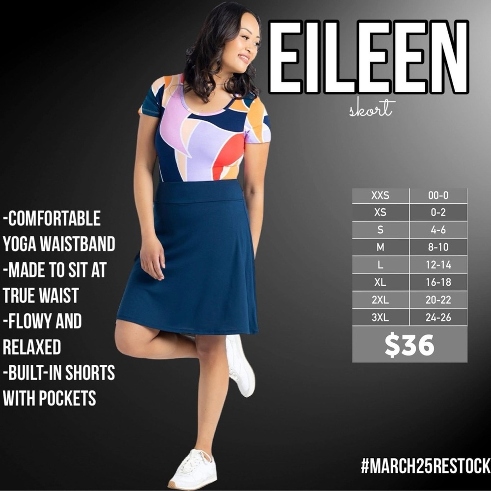 LuLaRoe Eileen Skort - 2XL - Picture 5 of 5